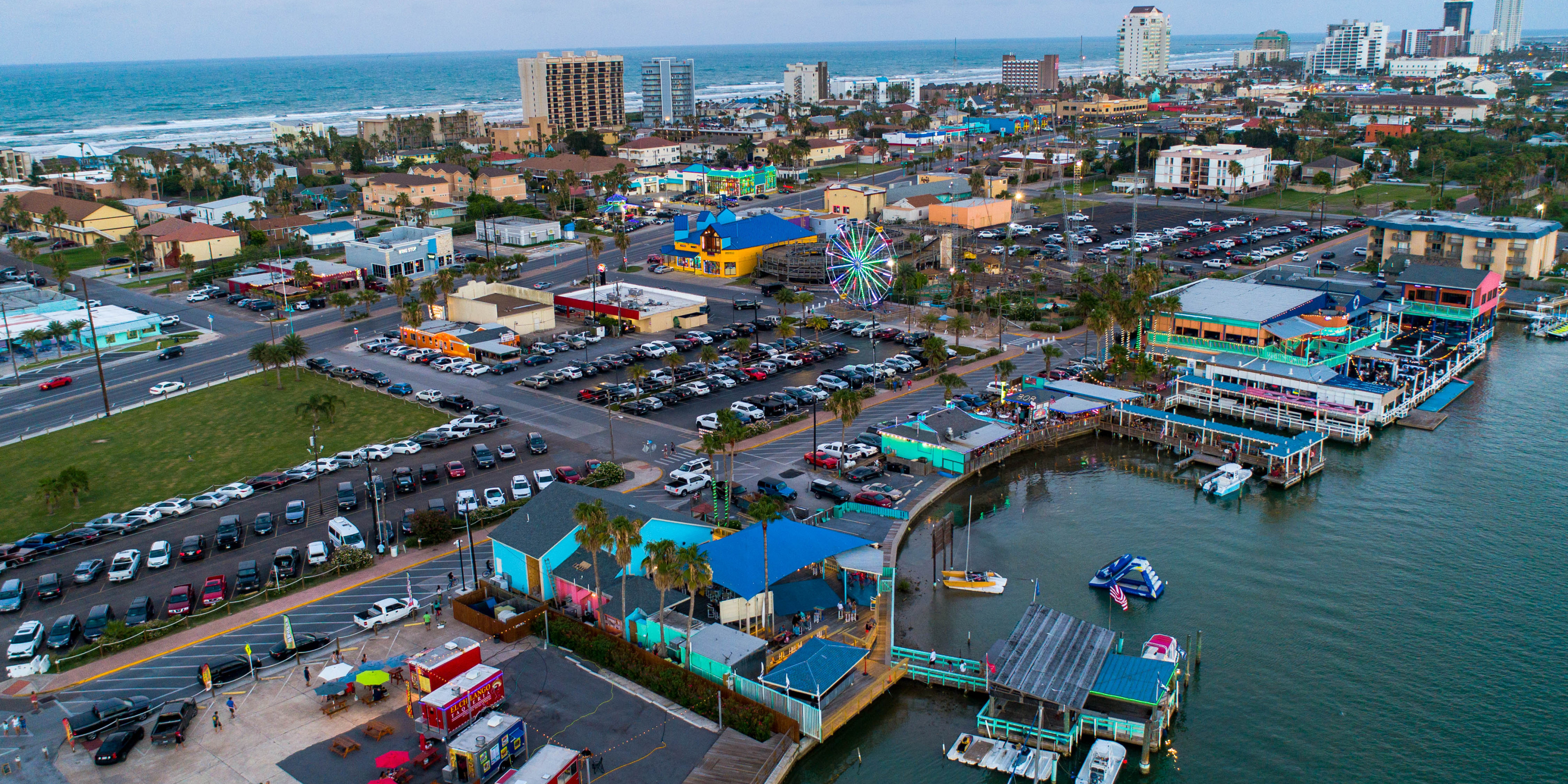south padre island aerial view