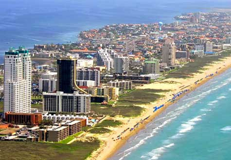 south padre aerial view